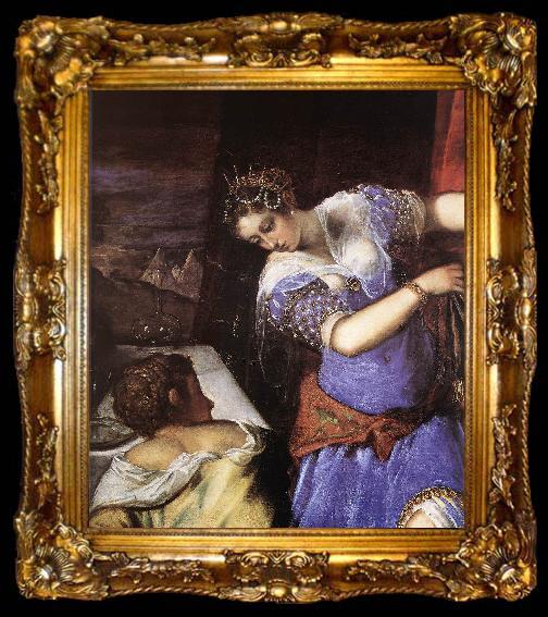 framed  TINTORETTO, Jacopo Judith and Holofernes (detail) s, ta009-2